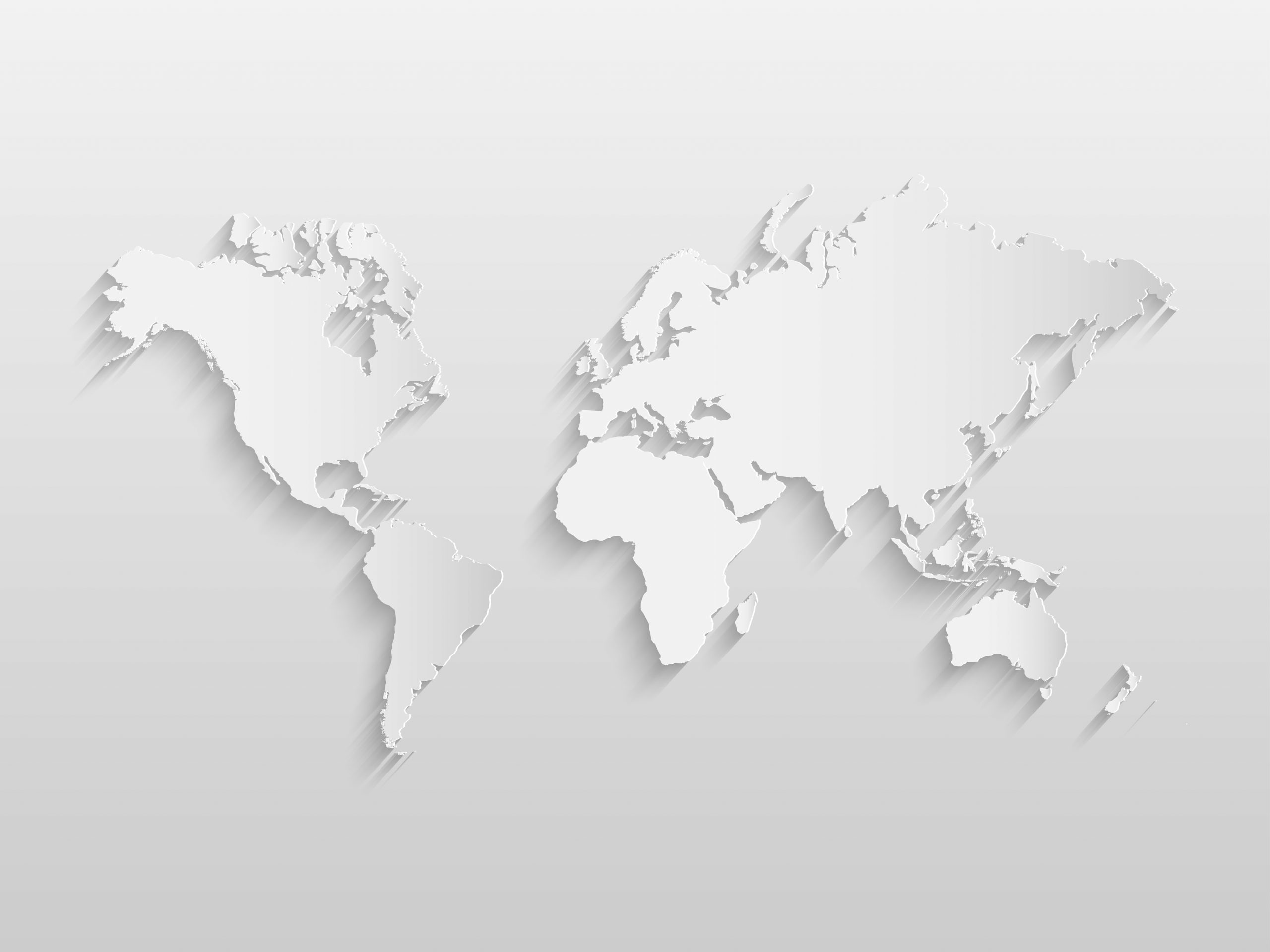 Illustration of a world map on a paper background.