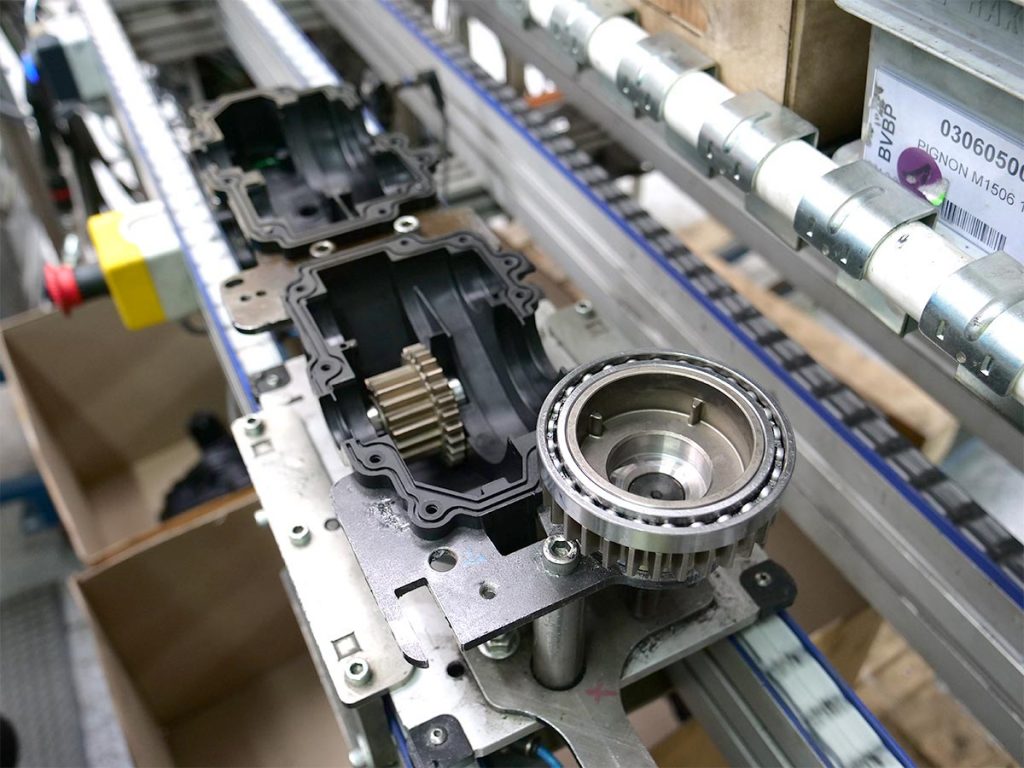 Chaîne de montage Pubert pour les boîtes de vitesses