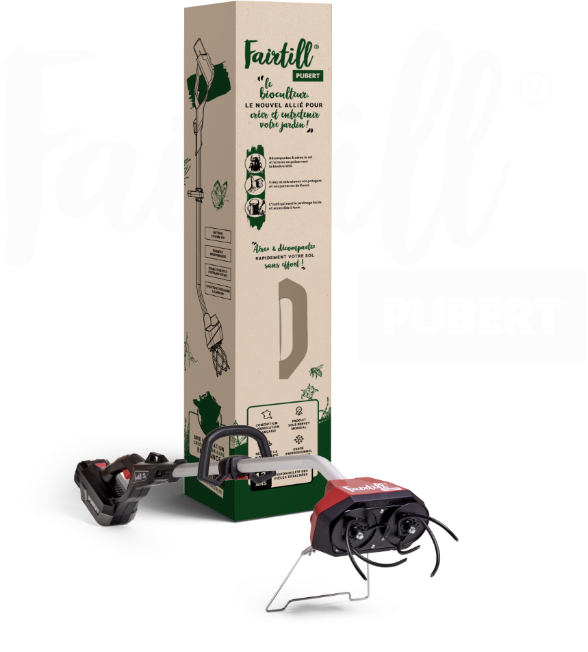 carton et machine du bioculteur Fairtill vendu dans les magasins de jardinage en France
